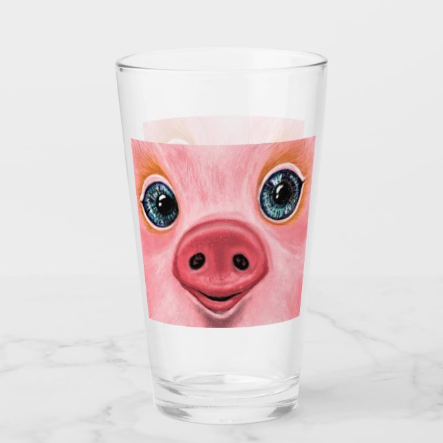 Little Baby Pig Glass Smile - underbart Glaskopp (Framsida)