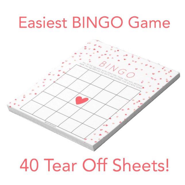 Little Baby Shower Bingo Game Tear Offs Anteckningsblock (Skapare uppladdad)