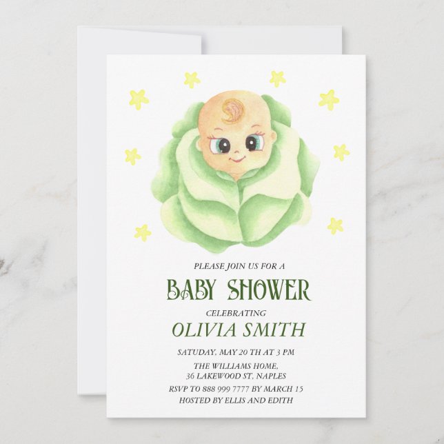 Little Baby Shower-flicka Spara Datumet (Framsida)