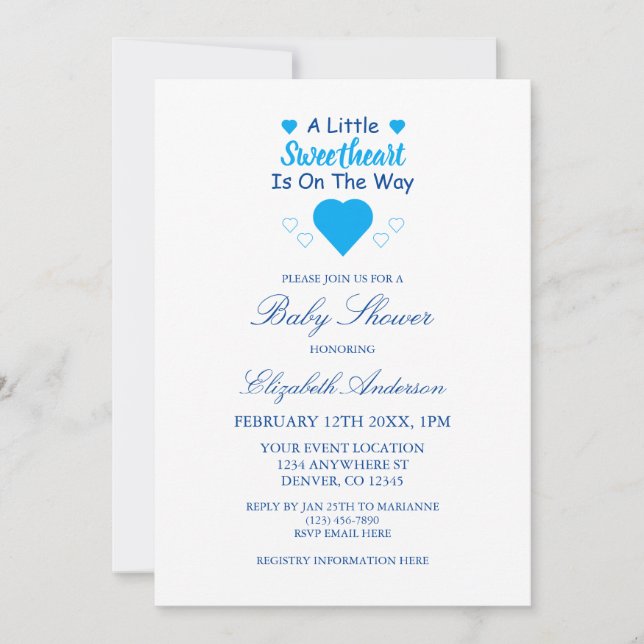 Little Baby Shower Inbjudningar (Framsida)