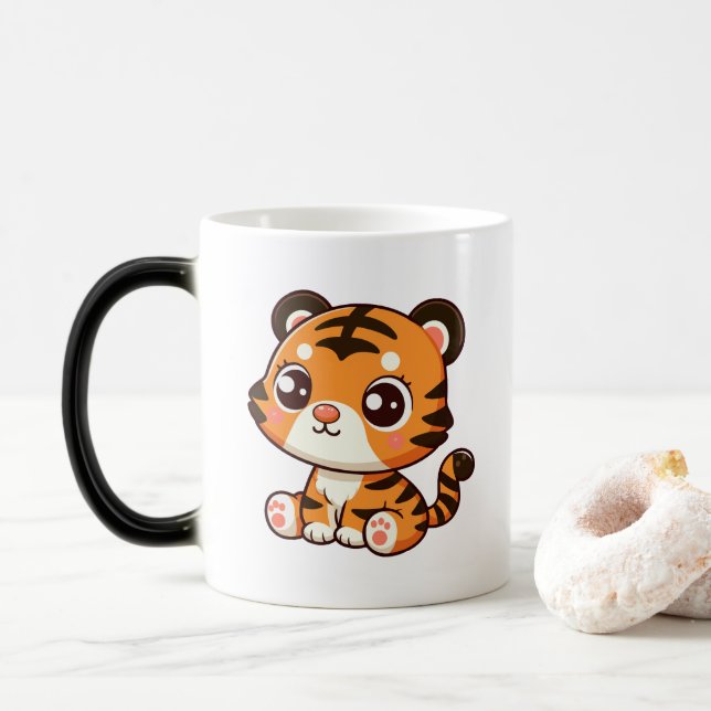 Little Baby Tiger Unge Sitta Magisk Mugg (Med munk)