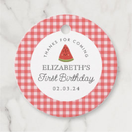 Little Baby Watermelon First Birthday Gåvor Etiketter