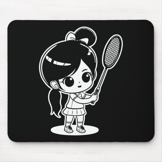 Little Badmintonist Tecknad Shuttle Musmatta (Framsidan)
