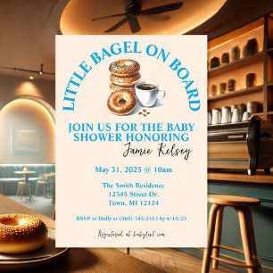 Little Bagel on Board Baby Shower-inbjudan Inbjudningar