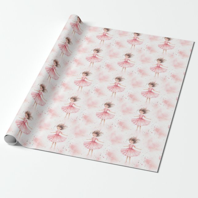 Little Ballerina #3 - Brunette Presentpapper (Utrullad)