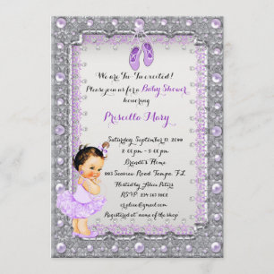 Little Ballerina Baby Shower-inbjudan,trendig Inbjudningar