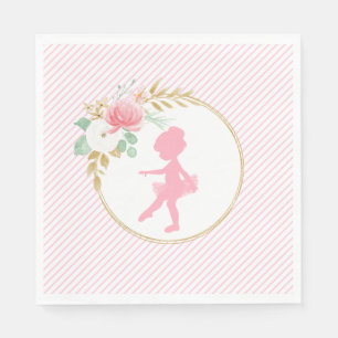 Little Ballerina Födelsedagsfest Napkins Pappersservett