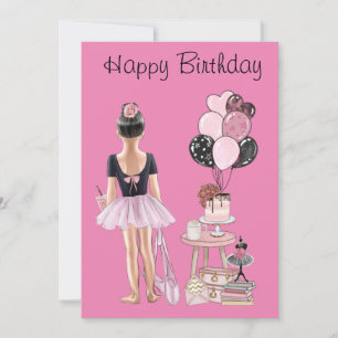 Little Ballerina grattis på födelsedagen Inbjudningar