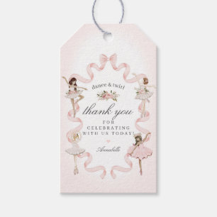 Little Ballerina Märkre for Birthday eller Baby Sh Presentetikett