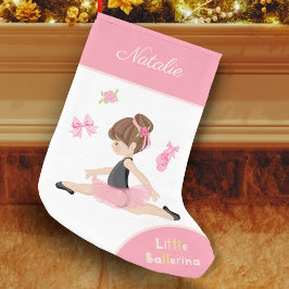 Little Ballerina Rosa Ballet Girls Namn Liten Julstrumpa