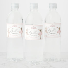 Little Ballerina Rosa Ballet Party Decor Vattenflaskor Etikett