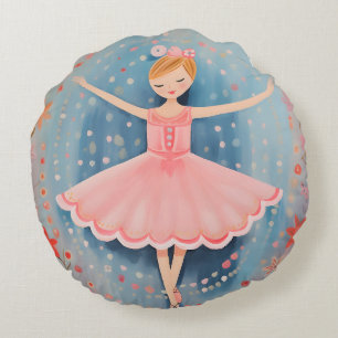 Little Ballerina Rund Kudde