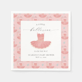 Little Ballerina Tutu Girl Baby Shower Napkins Pappersservett