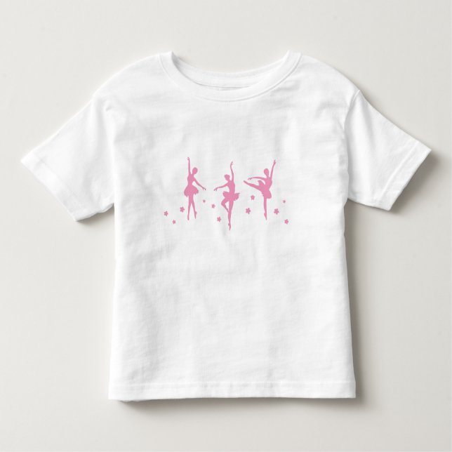 Little Ballerinas Ruffled Småbarn T-Shirt (Framsida)