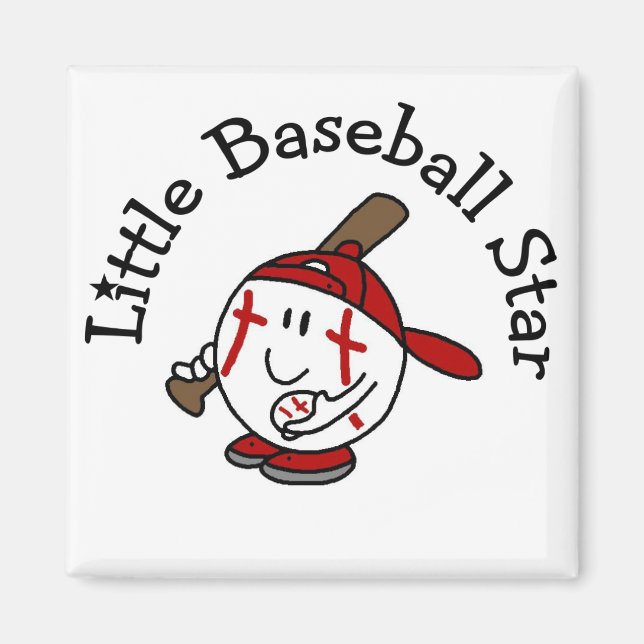 Little Baseball Star Tshirts and Gifts Magnet (Framsidan)