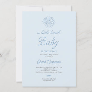 Little Beach Baby Shower Boy Inbjudningar