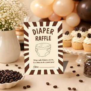 Little Bean Is Brewing Baby Shower Blöja lotteri Tilläggskort