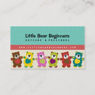 Little Bear Beginners Daycare Affärskort Visitkort