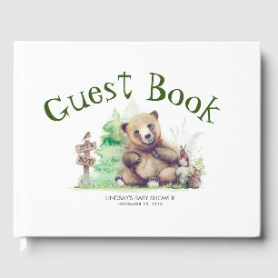 Little Bear Cute Baby Shower Gästböcker