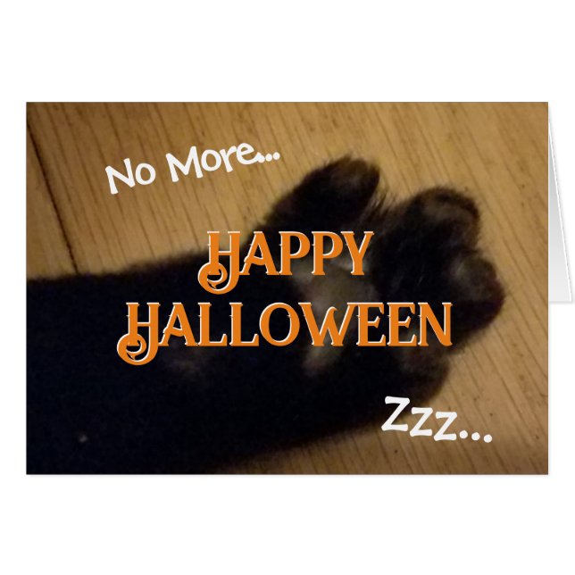 Little Bear Happy halloween Hälsning OBS Kort (Framsidan Horizontal)