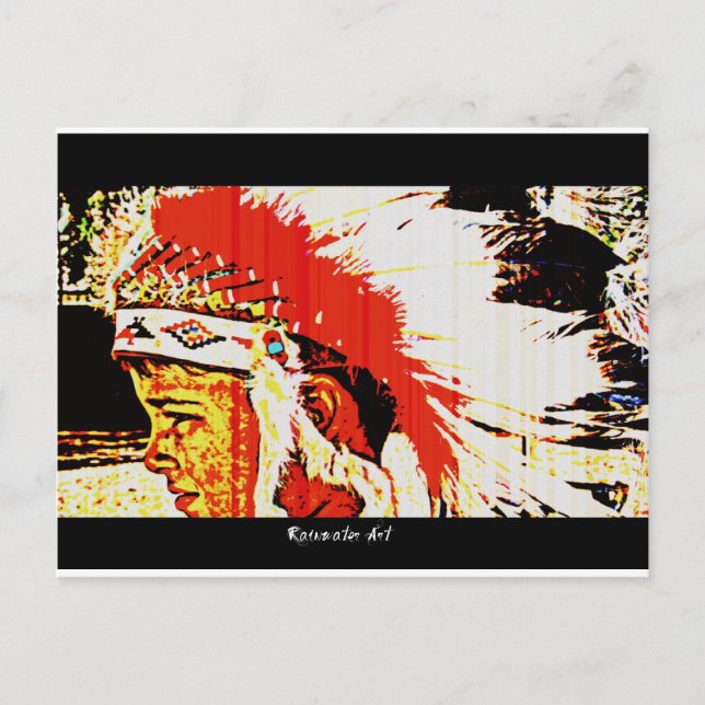 Little Bear Indian Vykort (Framsida)