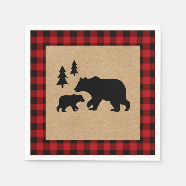 Little Bear Lumberjack Napkins Pappersservett (Framsidan)