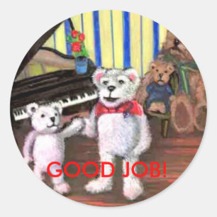 Little Bear och Mrs Treble Beary Sticker Runt Klistermärke