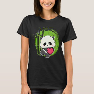 Little Bear Panda Heart Cute Animal För manar Kvin T Shirt