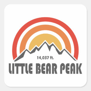 Little Bear Peak Fyrkantigt Klistermärke