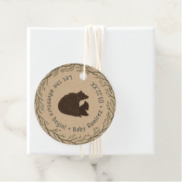 Little Bear Rustic Baby Shower Gåvor Etiketter