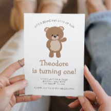 Little Bear Turding One Woodland First Birthday