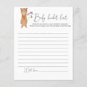 Little Bear Unge - Baby bucket list list