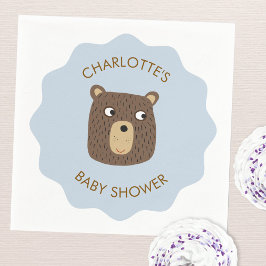 Little Bear Unge Baby Shower Personlig Pappersservett