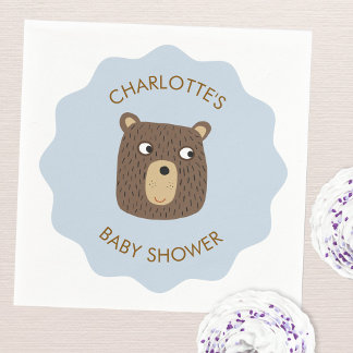 Little Bear Unge Baby Shower Personlig Pappersservett