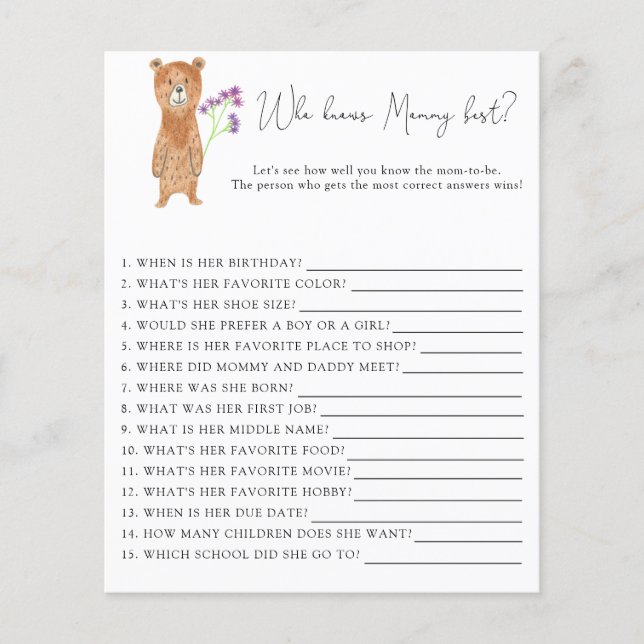 Little Bear - Vem vet bäst om MAMMAN (Framsida)