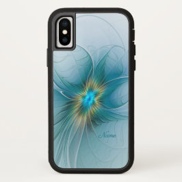 Little Beauty Modern Blue Guld Fractal Flower Namn
