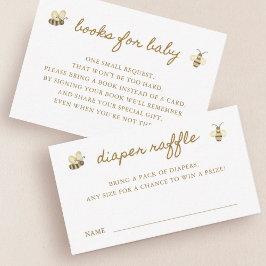 Little Bee Baby Shower Diaper Raffle Biljett Tilläggskort