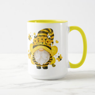Little Bee Gnome in Sunblommor Mugg