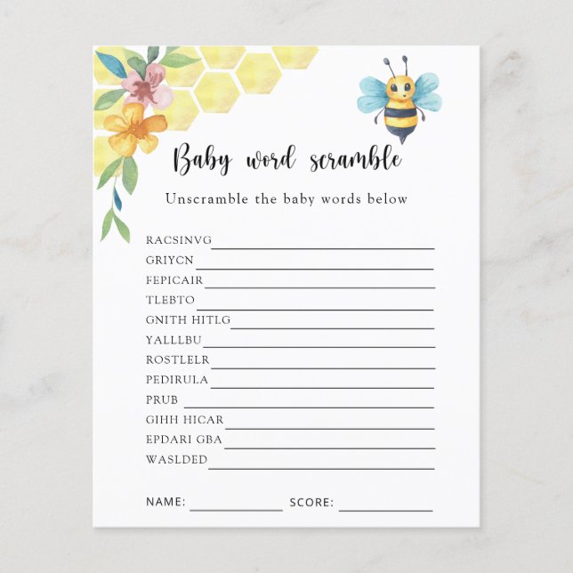 Little Bee - Scramble Game Baby Ord (Framsida)