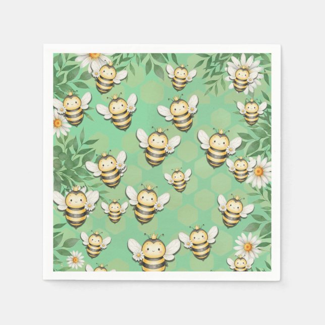 Little Bees Buzz Napkins Pappersservett (Framsidan)