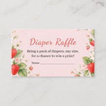 Little Berry Strawberry Baby Shower Blöja Lotteri