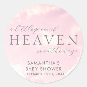 Little Biet Heaven Rosa Baby Shower Runt Klistermärke