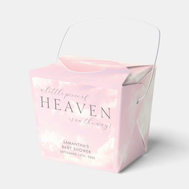 Little Biet Heaven Rosa Clouds Baby Shower Presentaskar (Framsidan Sidan)