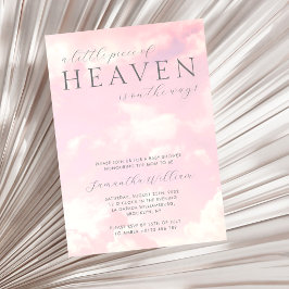 Little Biet Heaven Rosa Girl Baby Shower Inbjudningar