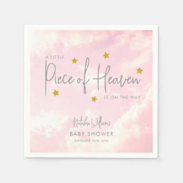 Little Biet Heaven Rosa Himmel Baby Shower Pappersservett