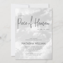 Little Biet i Heaven Modern Clouds Baby Shower Inbjudningar