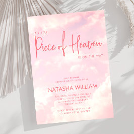 Little Biet of Heaven Himlar Pastel Rosa Investiga Inbjudningar