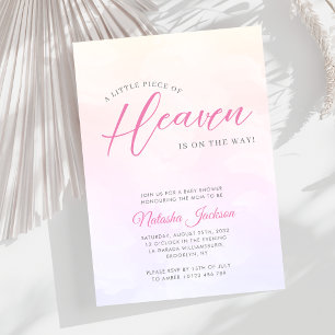 Little Biet of Heaven Rosa Baby Shower-inbjudan Inbjudningar
