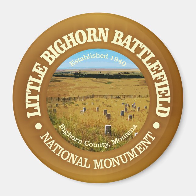 Little Bighorn Battlefield (NM) Magnet (Framsidan)