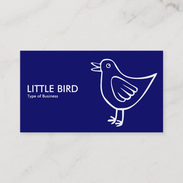 Little Bird 05 - Deep Navy Visitkort (Framsida)